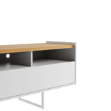 Winston 53.14 TV Stand in White and Cinnamon 223951 Manhattan Comfort