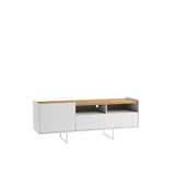 Winston 53.14 TV Stand in White and Cinnamon 223951 Manhattan Comfort