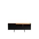 Winston 53.14 TV Stand in Black and Cinnamon 223952 Manhattan Comfort