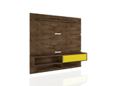 Manhattan Comfort Astor Modern Floating Entertainment Center Rustic Brown and Yellow 223BMC94