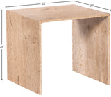 Canova Beige End Table 223Travertine-ET Meridian Furniture