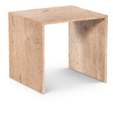 Canova Beige End Table 223Travertine-ET Meridian Furniture