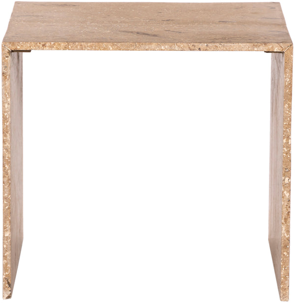 Canova Beige End Table 223Travertine-ET Meridian Furniture
