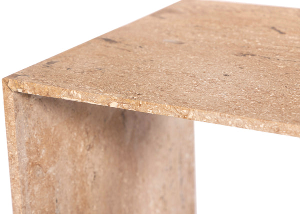 Canova Beige End Table 223Travertine-ET Meridian Furniture