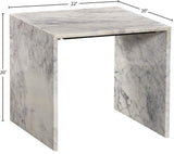 Canova White End Table 223White-ET Meridian Furniture