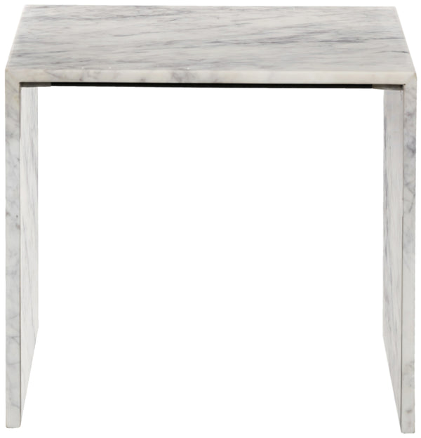Canova White End Table 223White-ET Meridian Furniture
