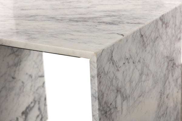 Canova White End Table 223White-ET Meridian Furniture