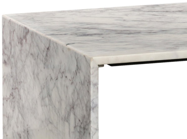 Canova White End Table 223White-ET Meridian Furniture