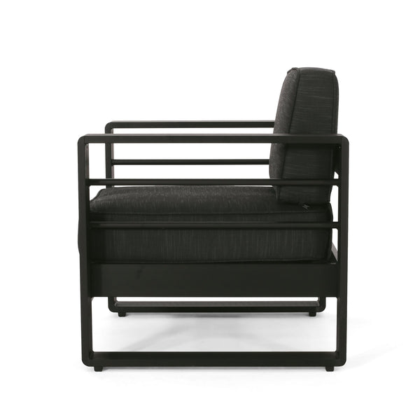 English Elm Christopher Knight Home® - MAYA Modern BAY MP1 Club Chair Dark Gray Aluminum Frame Weather-Resistant Patio Accent Seating 33.5"L 69967.00