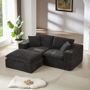 English Elm Modern Chenille Cloud Sofa - Stylish, Modular Comfort For Contemporary Living Rooms & Offices W3396S00038