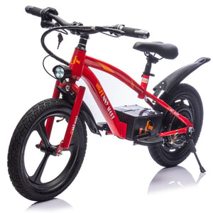 English Elm 24v Kids Electric Dirt Bike 300w Motor 16in Pneumatic Tires Adjustable Seat Ages 5 to 12 Red W1578P335446