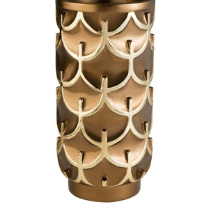 English Elm 14.25" Polyresin Owl Vase with Golden Crown Accent for Mantel or Bookshelf Decor B072115829