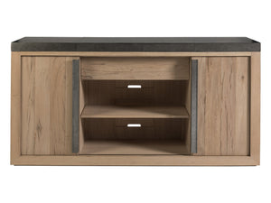 Lexington Artistica Home Verite Buffet - Sophisticated European White Oak Design With Distressed Aluminum Accents & Modern Appeal Light Oak Wood 2240-852