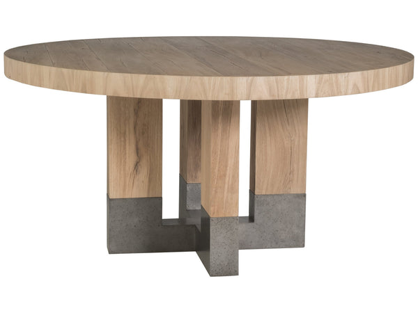 Lexington Artistica Home Verite Dining Table - Sophisticated Natural Oak Design With Distressed Metal Accents For Modern Spaces Light Oak Wood 2240-870c