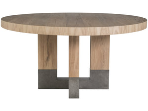 Lexington Artistica Home Verite Dining Table - Sophisticated Natural Oak Design With Distressed Metal Accents For Modern Spaces Light Oak Wood 2240-870c