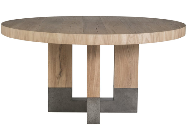 Lexington Artistica Home Verite Dining Table - Sophisticated Natural Oak Design With Distressed Metal Accents For Modern Spaces Light Oak Wood 2240-870c