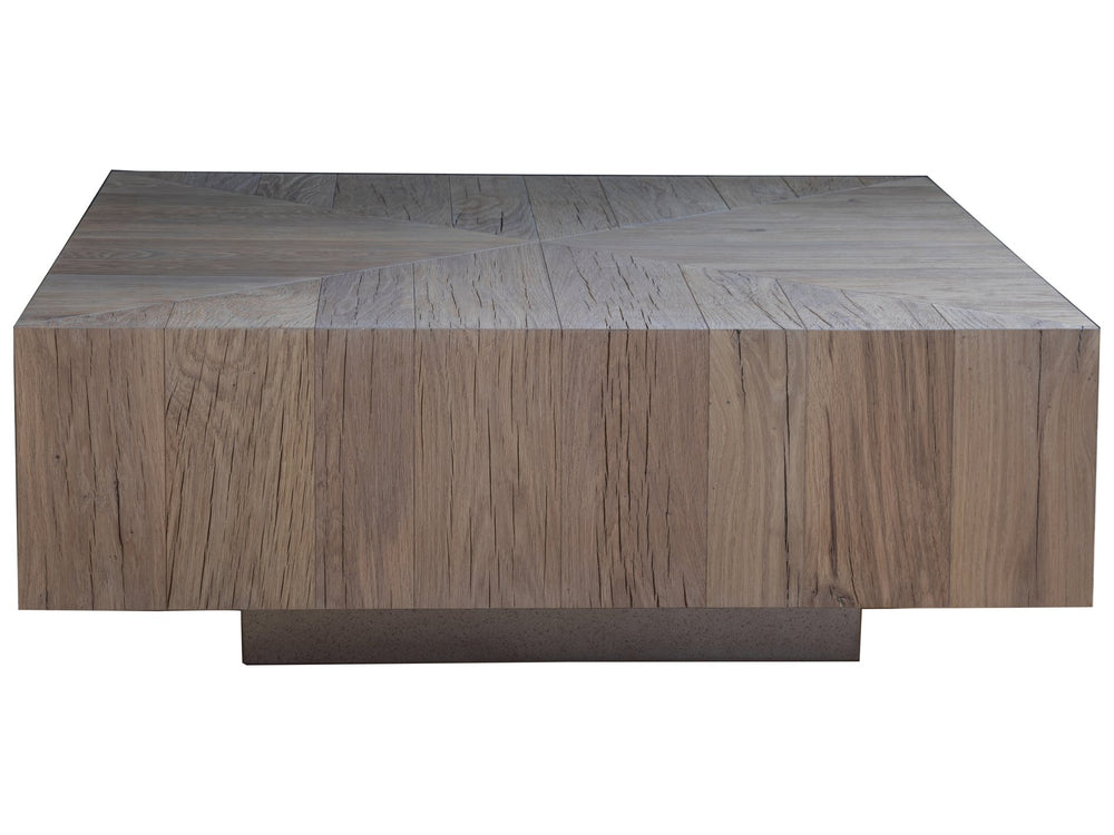 Lexington Artistica Home Verite Cocktail Table - Sophisticated Contemporary Design With Natural White Oak And Distressed Metal Light Oak Wood 2240-947