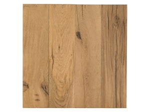 Lexington Artistica Home Verite Square End Table - Embrace Natural Elegance With European White Oak And Distressed Metal Finish Light Oak Wood 2240-957