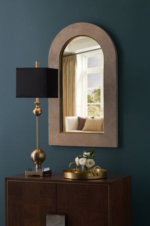 Wildwood Opus Antique Brass Table Lamp With Crystal Base — Slim 34" Transitional Accent Light For Desk 22403