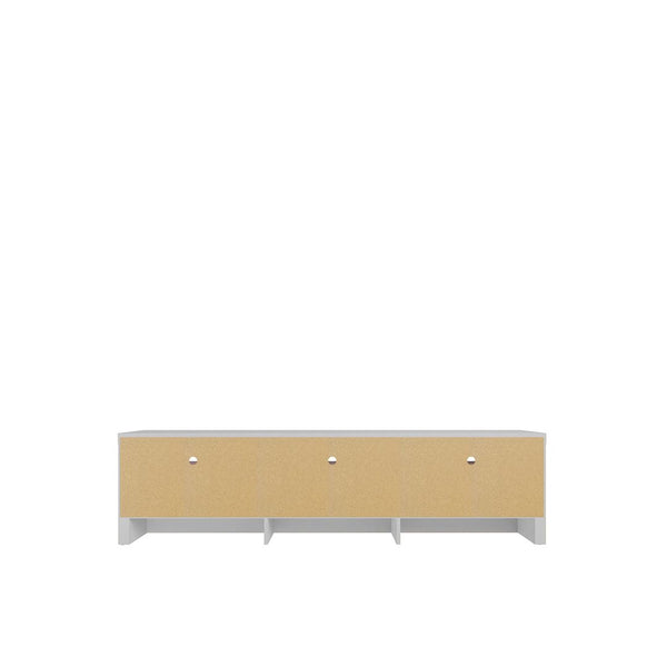 Sylvan 70.86 TV Stand in White Matte 224053 Manhattan Comfort