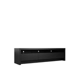 Sylvan 70.86 TV Stand in Black 224054 Manhattan Comfort