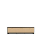 Sylvan 70.86 TV Stand in Black 224054 Manhattan Comfort