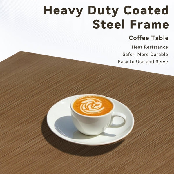 English Elm Outdoor Steel Square Patio Side Table Tempered Glass Top Weather Resistant Deck T3773P418191