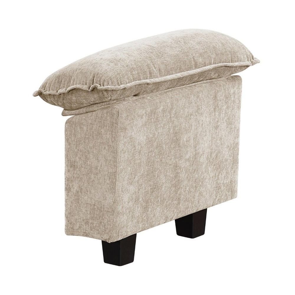 English Elm Modern Chenille Upholstered Sectional Sofa Arms with Adjustable Pillow Top Neutral Taupe B011P352490