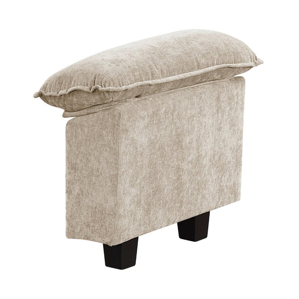 English Elm Modern Chenille Upholstered Sectional Sofa Arms with Adjustable Pillow Top Neutral Taupe B011P352490