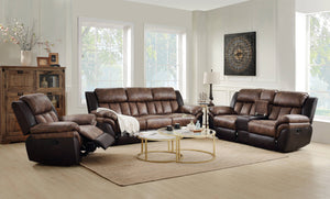 English Elm Toffee Polished Power Tufted Recliner with Tight Cushions, Microfiber Blend, Luxurious Support (97) B062P215443