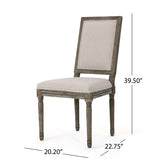 Christopher Knight Home® - Noble House - Ledger Traditional Wheat Fabric Dining Chairs - Set of 2