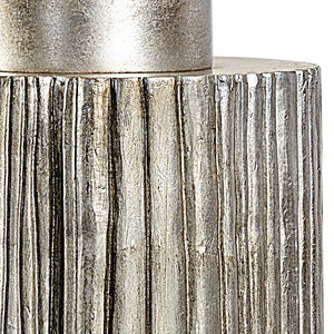 Wildwood Adagio Antique Silver-Leaf Table Lamp With Timeless Tapered Silhouette, Soft Ambient Lighting (27.5") 22460