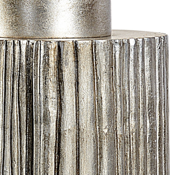 Wildwood Adagio Antique Silver-Leaf Table Lamp With Timeless Tapered Silhouette, Soft Ambient Lighting (27.5") 22460