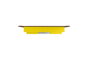 Manhattan Comfort Plaza Modern Floating Entertainment Center Rustic Brown and Yellow 224BMC94