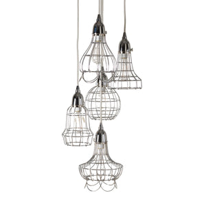 Wire 6'' Wide 5-Light Mini Pendant - Silver 225039 Elk Home