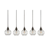 Wire Ball 7'' Wide 5-Light Linear Mini Pendant