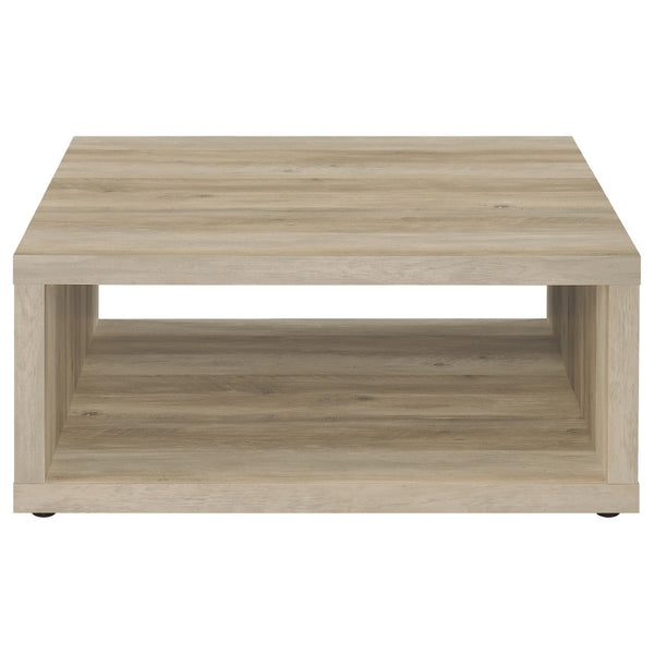 English Elm Hermosa Rustic Open Shelf Coffee and End Table Set for Farmhouse Living Rooms B062S01527