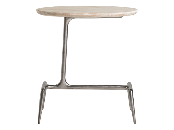 Lexington Artistica Home Wilder Oval Spot Table - Hand Forged Iron Base With Unique Desert Scagliola Stone Top For Elegance Natural Iron Wood 2251-950