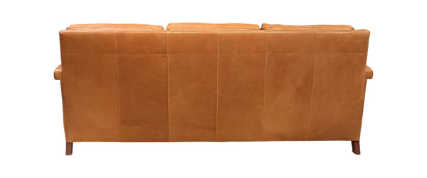 Olivia + Quinn Molly Leather Sofa In Angelina Syrup - Luxurious 3-seat Design With Elegant Nail Trim Detailing Angelina Syrup Leather,Foam,Wood 2251_Agl1803