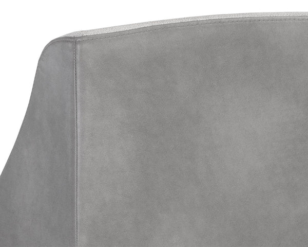 Sunpan Dalary Counter Stool - Stylish Bravo Metal Faux Leather & Polo Club Stone Fabric for Any Space