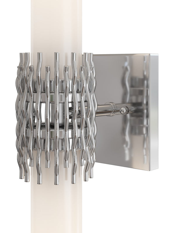 Currey & Company Brietta Elegant Bath Wall Sconce With Unique Wirework Design And Soft Ambient Illumination Silver Glass ,Metal 5800-0070-currey-company