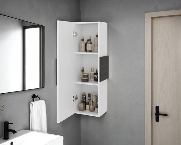 English Elm Fm Furniture Nottingham Wall Mounted Medicine Cabinet with Three Shelves for Bathrooms B128P485447