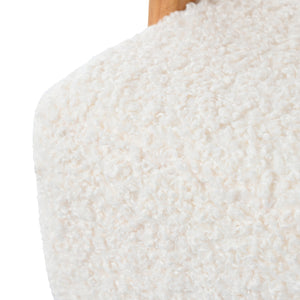 English Elm Christopher Knight Home® - Mid-Century Teddy Boucle Barrel Accent Chair with Solid Wood Frame, Plush Upholstery for Dining Room Comfort and Style N765P183819W