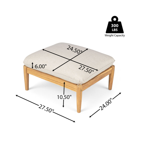 English Elm Christopher Knight Home® - Terassi Outdoor Acacia Wood Lounge Set - Stylish Chair & Ottoman For Ultimate Patio Comfort N775P248796T