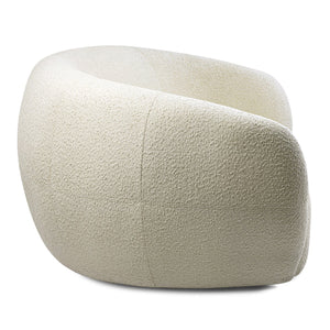 English Elm Sherri 89-inch Sofa with Curved Mid-Century Bouclé Upholstery, Durable Frame, Spacious Seating Cream B136P364318