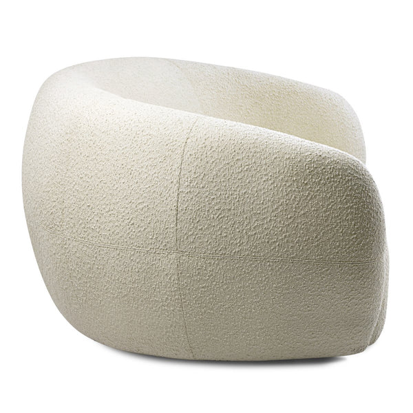 English Elm Sherri 89-inch Sofa with Curved Mid-Century Bouclé Upholstery, Durable Frame, Spacious Seating Cream B136P364318