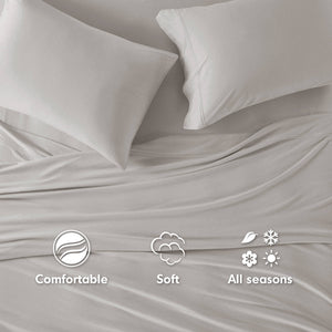 English Elm Cotton Blend Jersey Knit Sheet Set - Cozy All-Season Twin Xl Bedding For Comfort & Style B035P294161