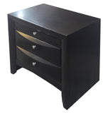 English Elm Black 2-Drawer Nightstand With Tray