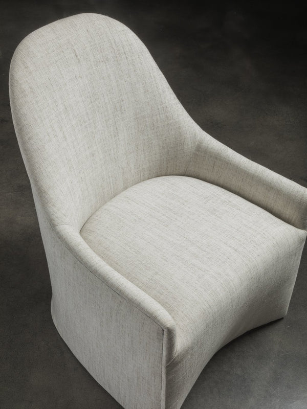 Lexington Artistica Home Lily Upholstered Side Chair – Sculptural Design With Omni-directional Casters For Elegant Spaces No Finish Wood 2260-880-01