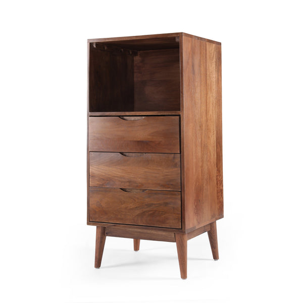 English Elm Christopher Knight Home® - CHEST Mango Wood 3-Drawer Light Oak Mid-Century Modern Nightstand with Display Cubby, 20x41" 69425.00
